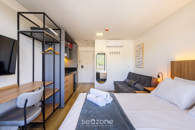 Studio con balcón a pasos del mar, Penha PSOA1101