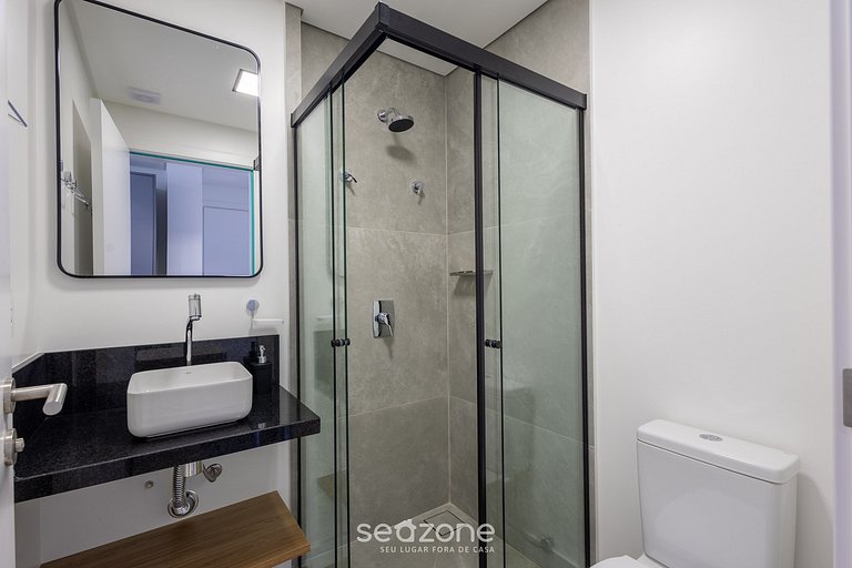 Estudio c/ vista al mar y balcón, Penha - PSOB1101