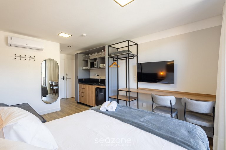 Studio c/ vista mar e varanda, Penha - PSOB1101