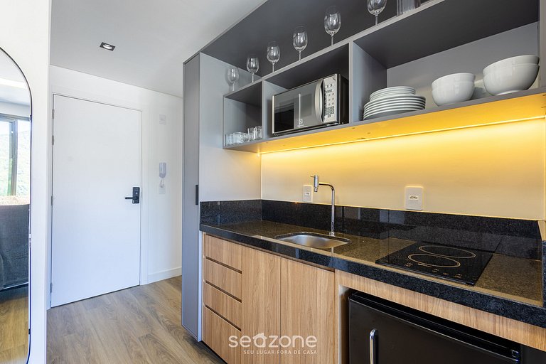 Studio c/ vista mar e varanda, Penha - PSOB1101