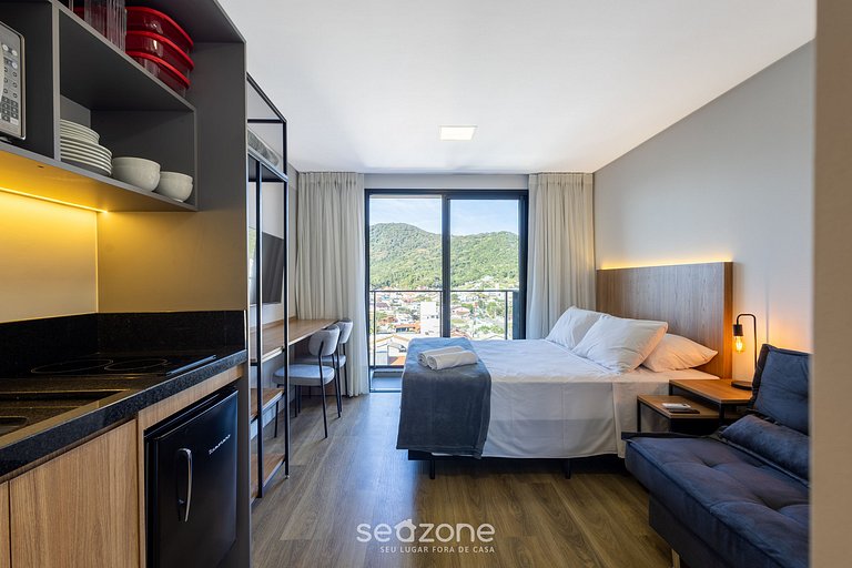 Studio c/ vista mar e varanda, Penha - PSOB1101