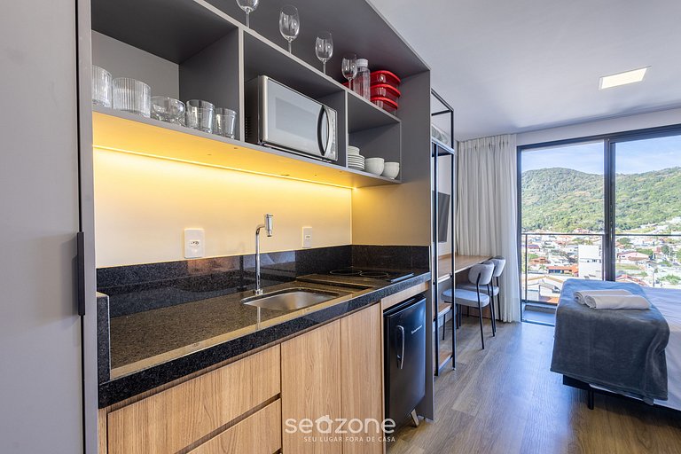 Studio c/ vista mar e varanda, Penha - PSOB1101