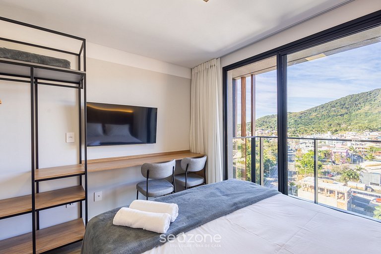 Estudio c/ vista al mar y balcón, Penha - PSOB1101