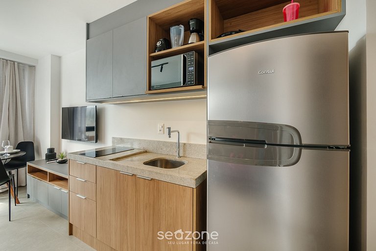 Studio próximo ao mar em cond. c/ piscina LIV0907