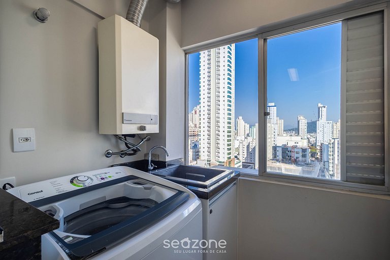 Apto c/ garagem e 2 Quartos a 60m da Praia ACO1103