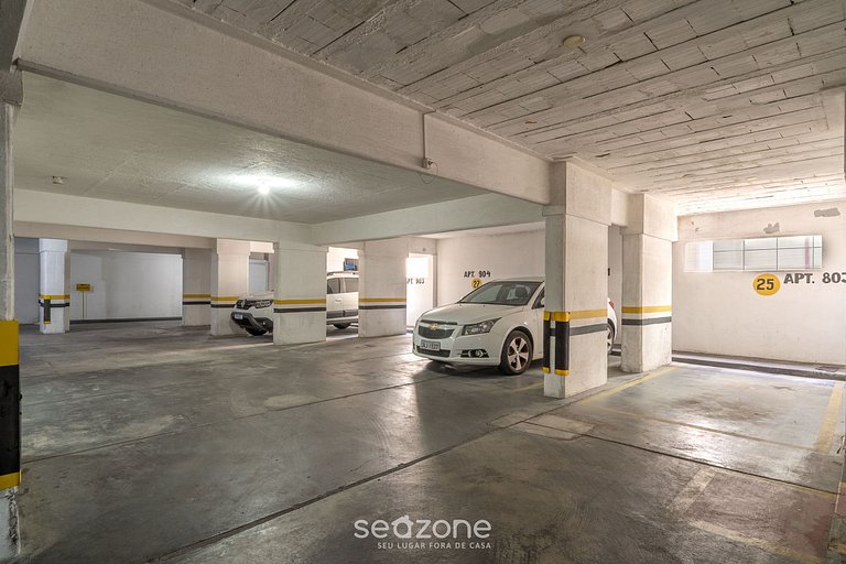 Apto c/ garagem e 2 Quartos a 60m da Praia ACO1103