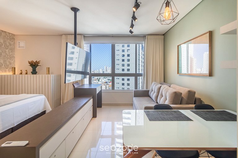 Estudio completo en condominio c/ piscina DNAG1702