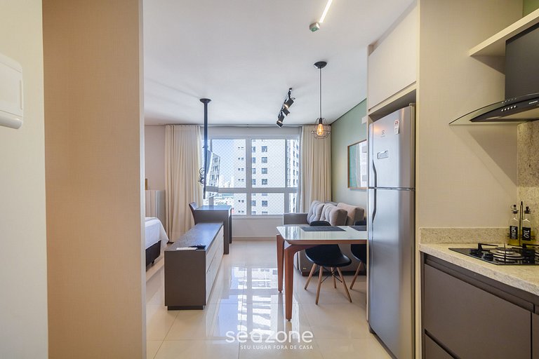 Estudio completo en condominio c/ piscina DNAG1702