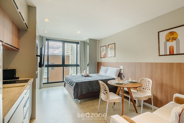 Studio perto da praia em cond. c/ piscina LIV0810