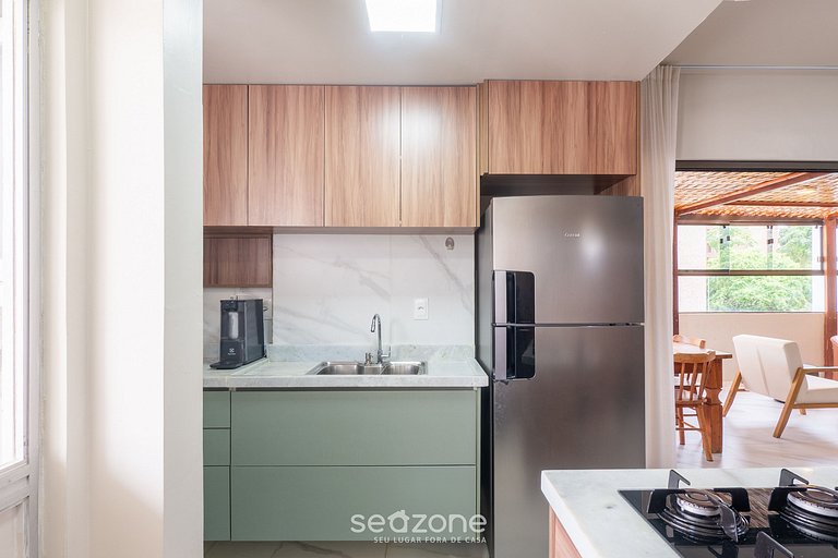 Apartamento c/ Varanda e Churrasq. CEZ0801