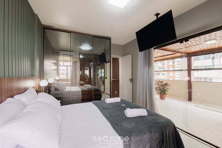 Apartamento c/ Varanda e Churrasq. CEZ0801
