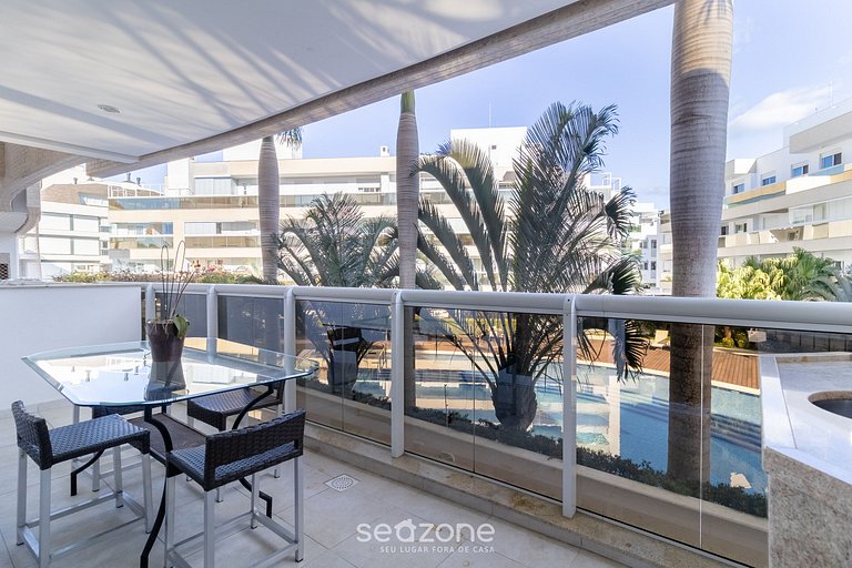 Apto c/ barbacoa en condominio con piscina BRI0102