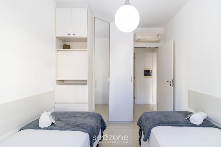 Apto c/ barbacoa en condominio con piscina BRI0102