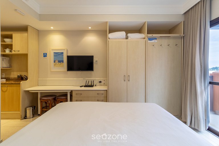 Studio em Jurerê excelente vista mar resort JBV124 Seazone