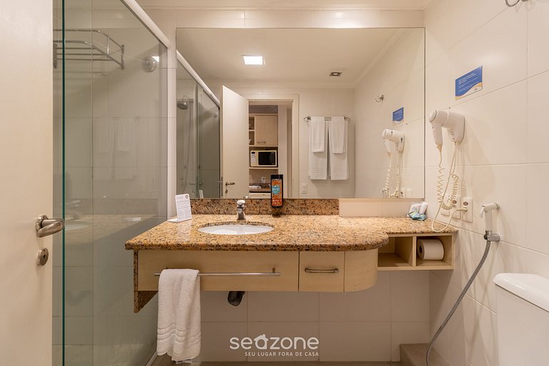 Studio em Jurerê excelente vista mar resort JBV124 Seazone