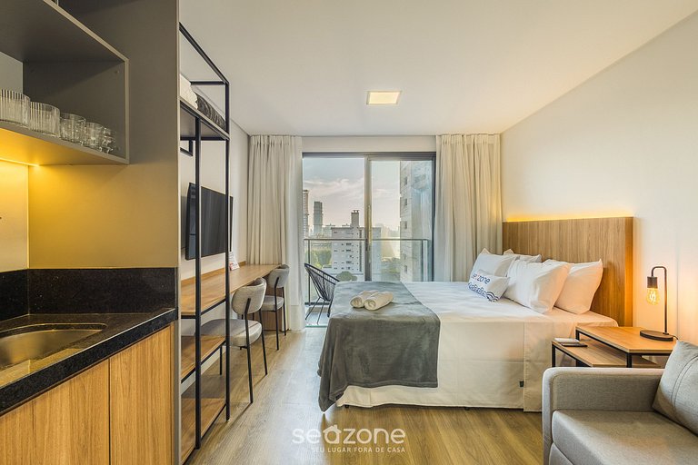 Apto a pasos del mar en cond. c/ piscina PSOA1103