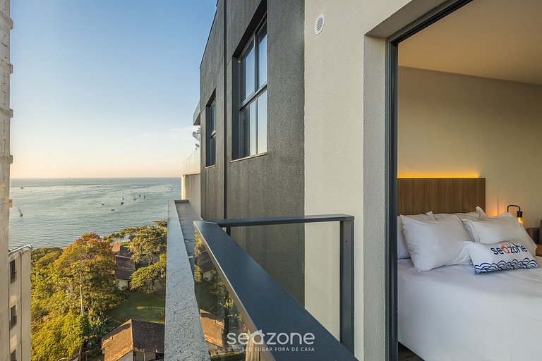 Apto a passos do Mar em cond. c/ piscina PSOA1103