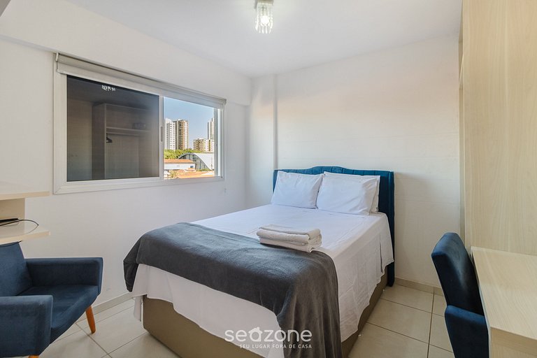 Apto 1Q c/ Ar e Self Check-in, Goiânia - ATE0302