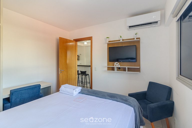 Apto 1Q c/ Ar e Self Check-in, Goiânia - ATE0302