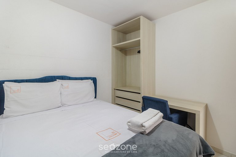 Apto 1Q c/ Ar e Self Check-in, Goiânia - ATE0302