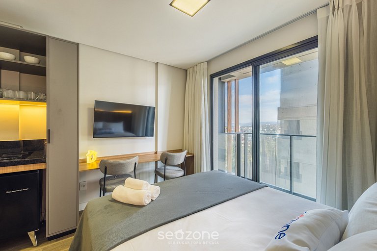 Estúdio Completa c/ Vista Lateral Mar PSO0906