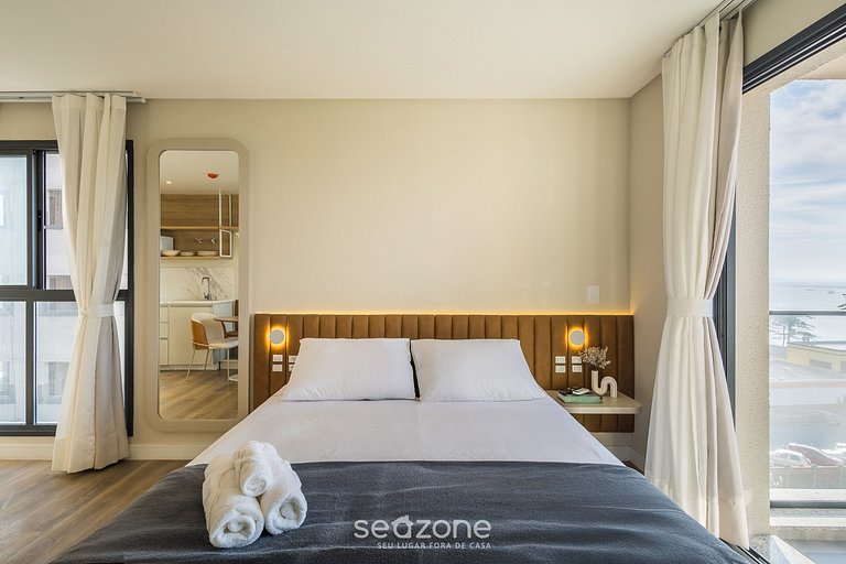 Apto con balcón y vista al mar, Penha PSO0604