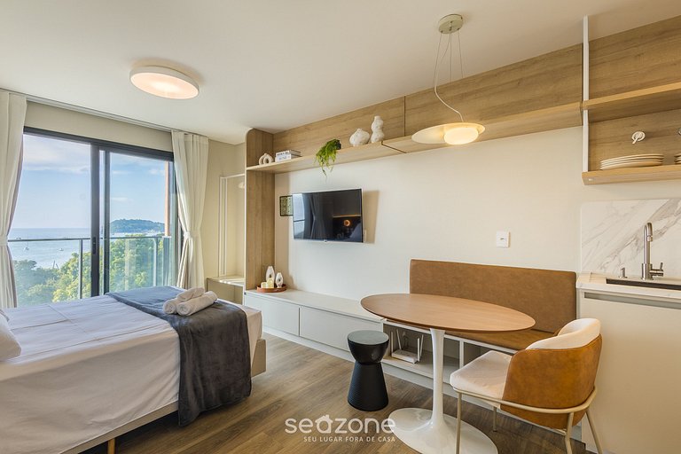 Apto con balcón y vista al mar, Penha PSO0604