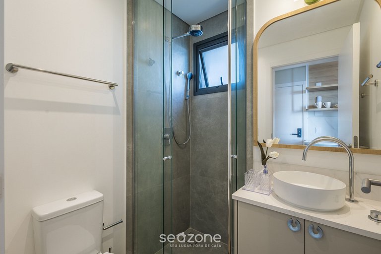 Apto con balcón y vista al mar, Penha PSO0604