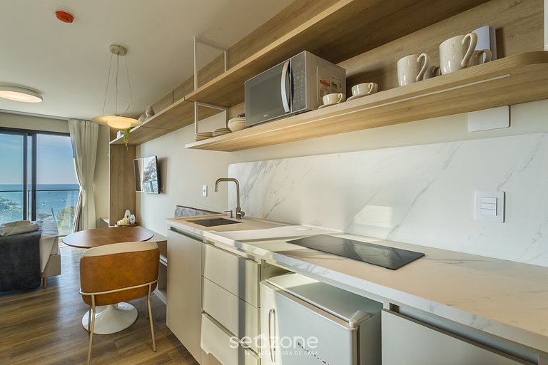 Apto con balcón y vista al mar, Penha PSO0604