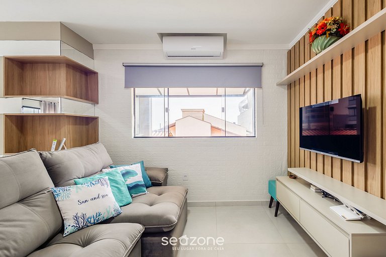 Apto com churrasqueira a 70m da Praia - MTA0201