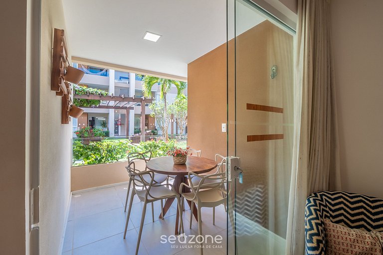 Apto Porto Smeralda Guarajuba c/ varanda - PSMC003