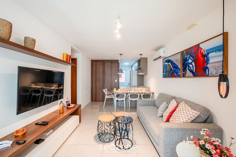 Porto Smeralda Guarajuba Apto con balcón - PSMC003