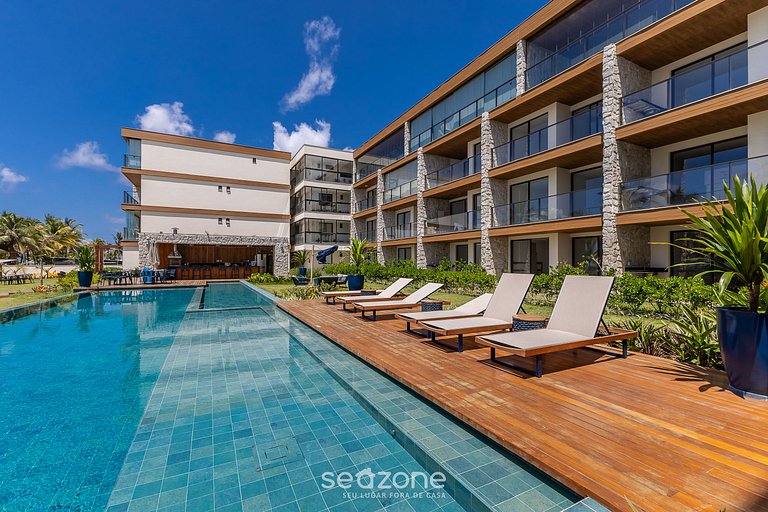 Apt en Cond. con piscina a pasos del mar PET0209