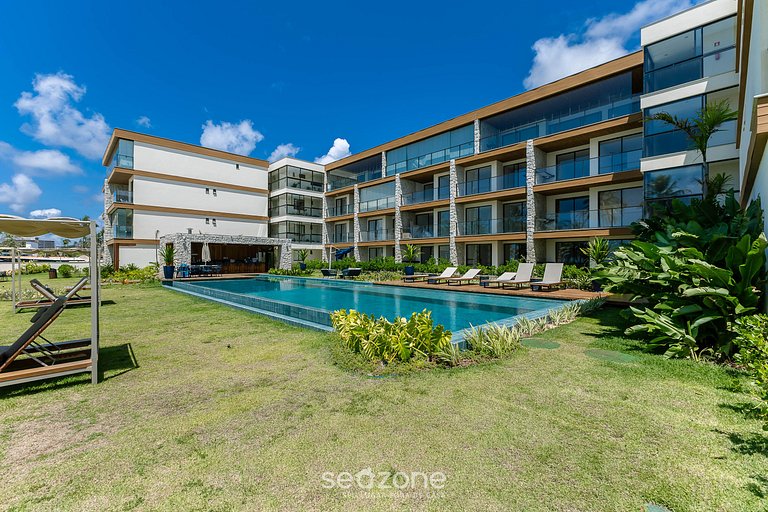 Ap en cond. con piscina y vista al mar PET0008