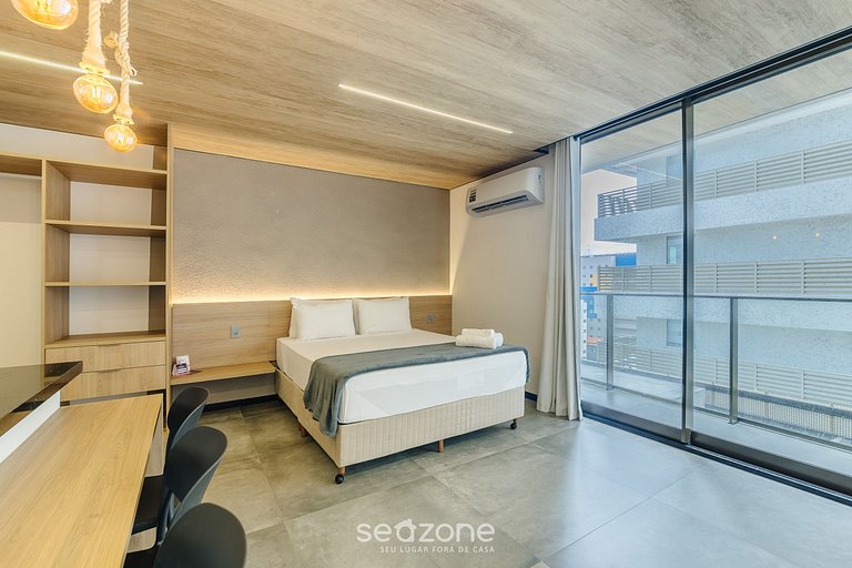 Studio c/ vista lateral p/ o mar em Maceió NWT0802