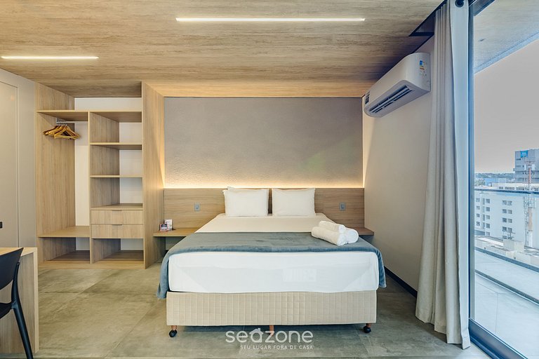 Studio c/ vista lateral p/ o mar em Maceió NWT0802