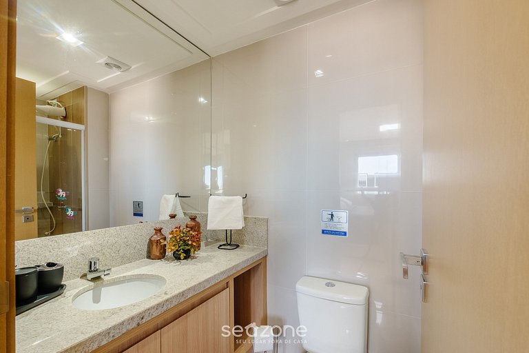 Studio em Cond. c/ piscina a 290m do Mar - HOA0704