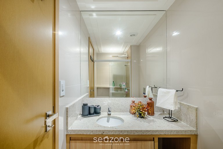 Studio em Cond. c/ piscina a 290m do Mar - HOA0704