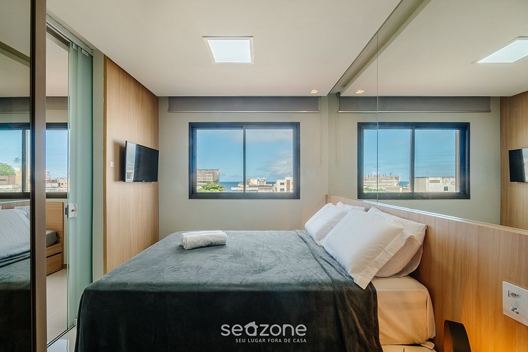 Studio em Cond. c/ piscina a 290m do Mar - HOA0704