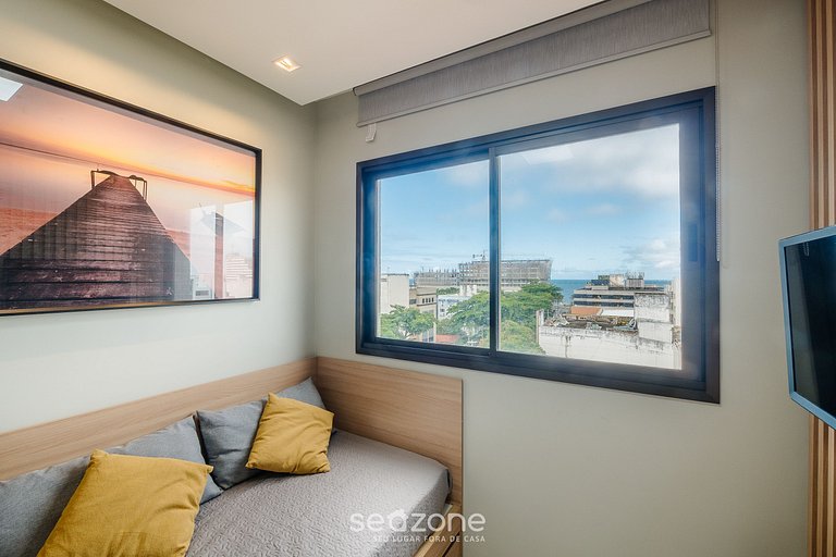 Studio em Cond. c/ piscina a 290m do Mar - HOA0704