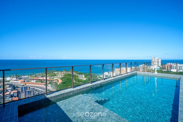 Conforto Vista Mar em Cond. c/ Piscina EDF1707