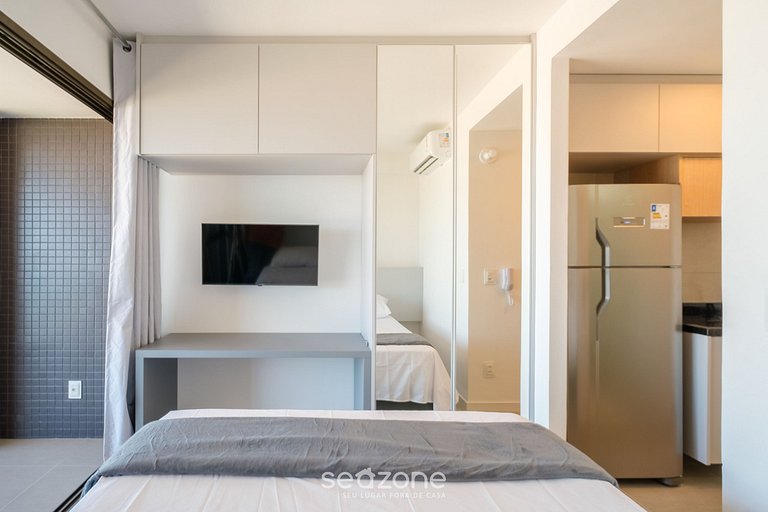 Estúdio Vista Mar em Cond. c/ Piscina EDF1707