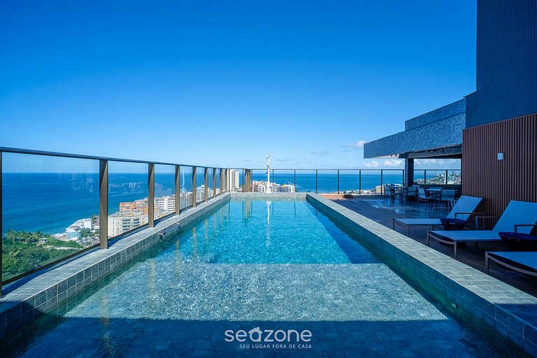 Conforto Vista Mar em Cond. c/ Piscina EDF1707