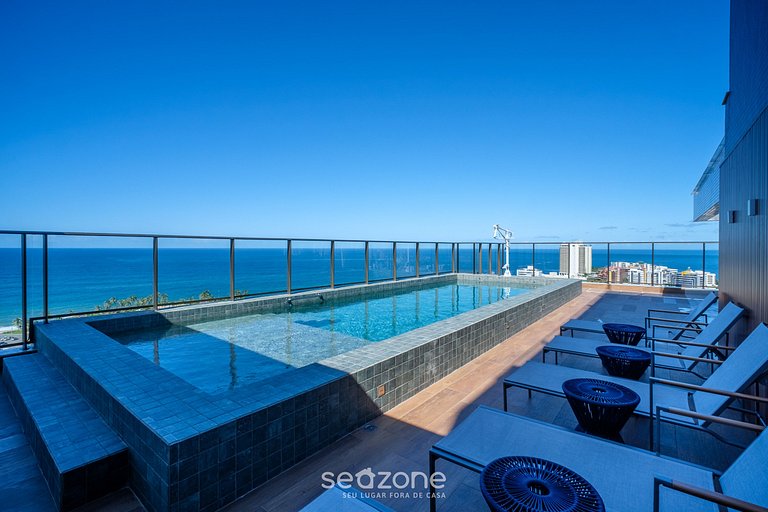 Conforto Vista Mar em Cond. c/ Piscina EDF1707