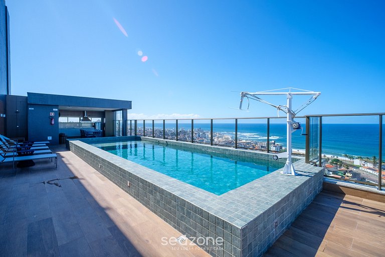 Estúdio Vista Mar em Cond. c/ Piscina EDF1707