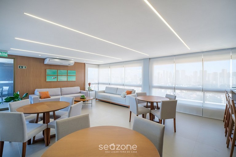 Conforto Vista Mar em Cond. c/ Piscina EDF1707