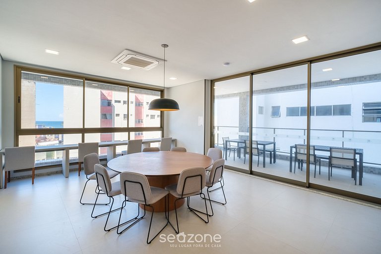 Estúdio Vista Mar em Cond. c/ Piscina EDF1707