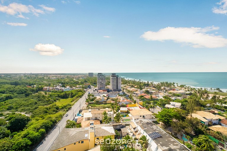 Aloje con balcón y vista al mar en Itapuã RGF1406