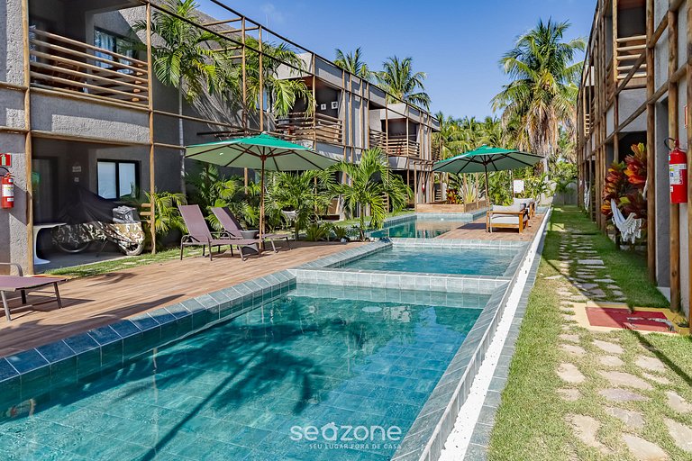 Studio em Cond. c/ piscina próx. da praia CVKB0006