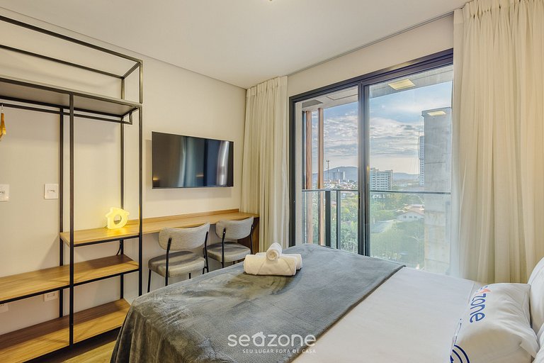 Apto c/ balcón a 50m de la Playa, Armação PSOA0807